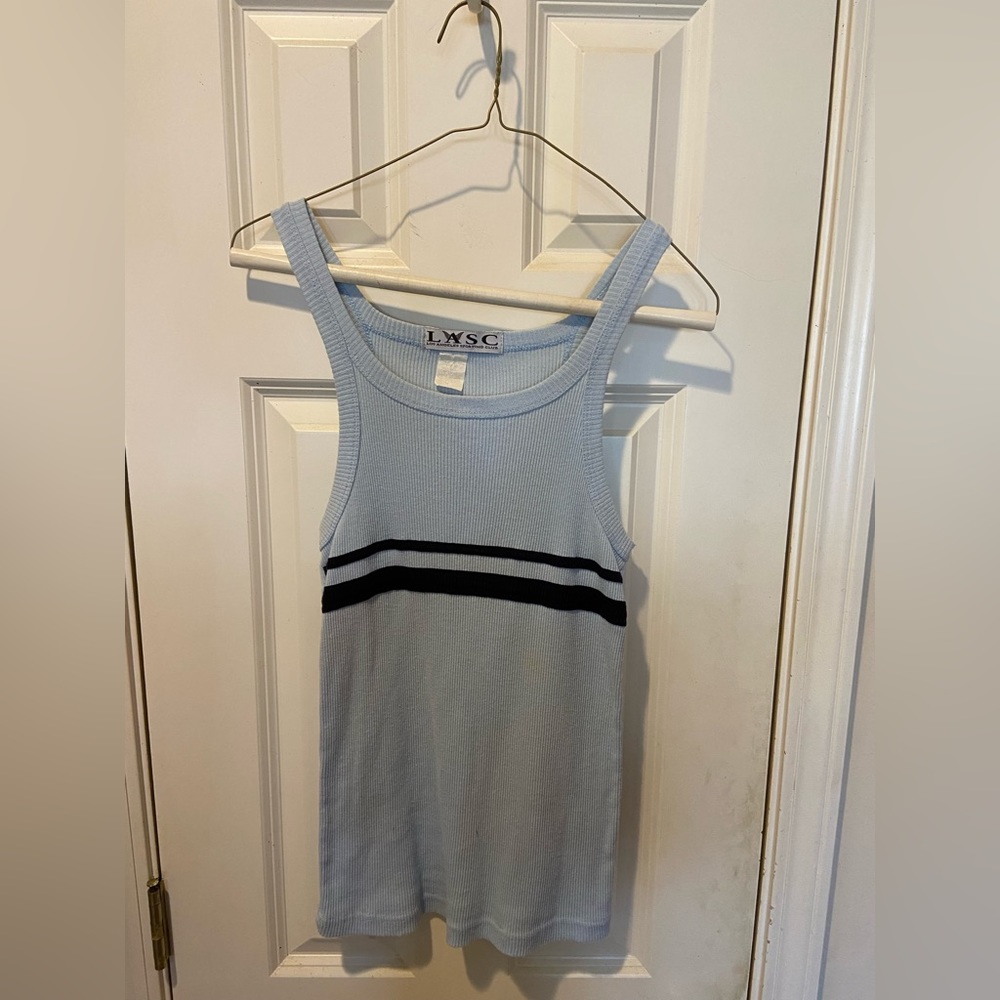 Men’s Light Blue Scoop Neck Tank Top